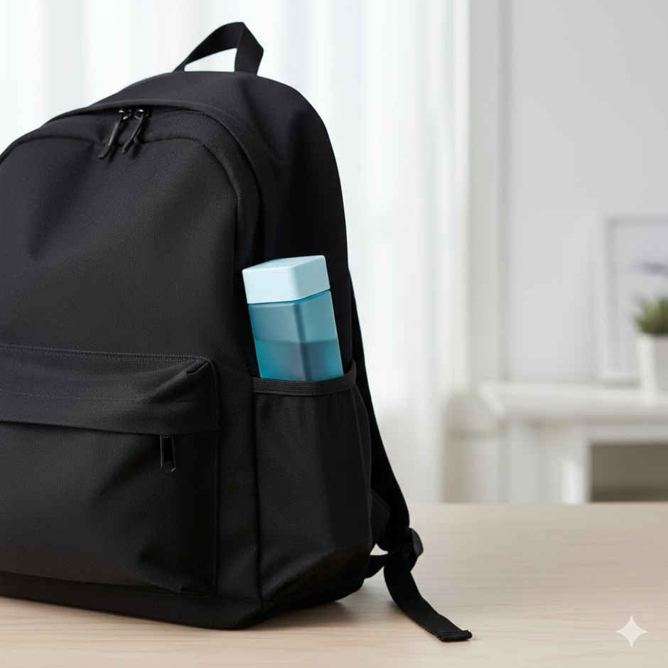 ReeQ Slim Square Water Bottle | BPA-Free Plastic Leak-Proof & Fridge Friendly | 1000 ml