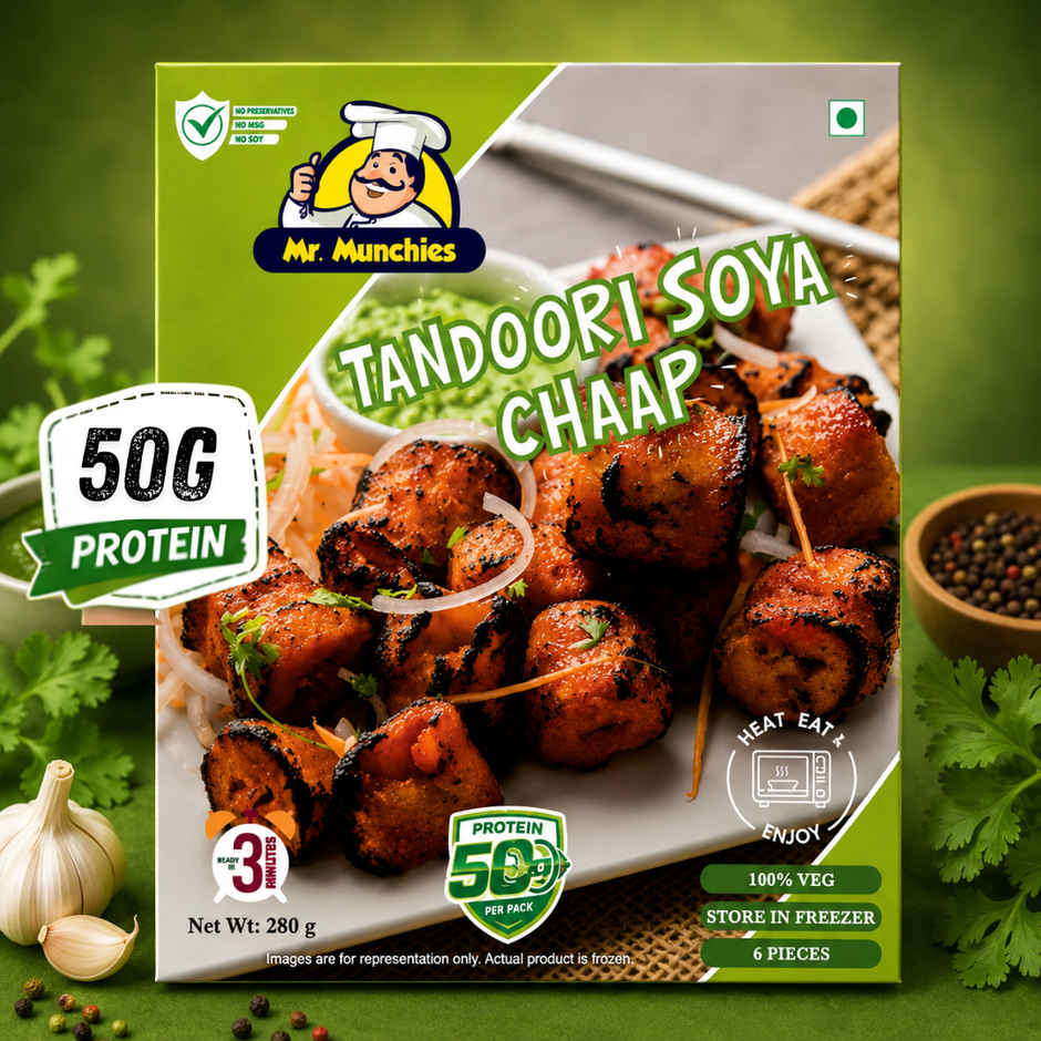 Mr. Munchies Tandoori Soya Chaap | 50g Protein