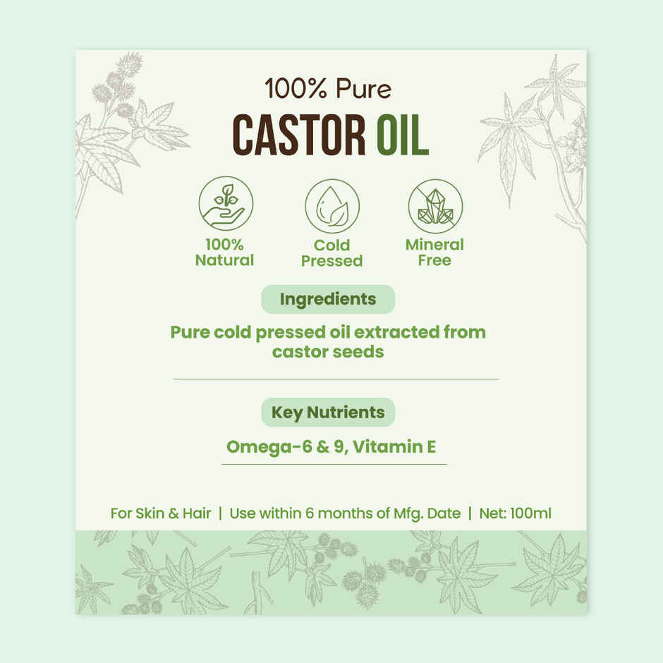 Nat Habit Cold Pressed Castor Oil For Skin & Hair Care