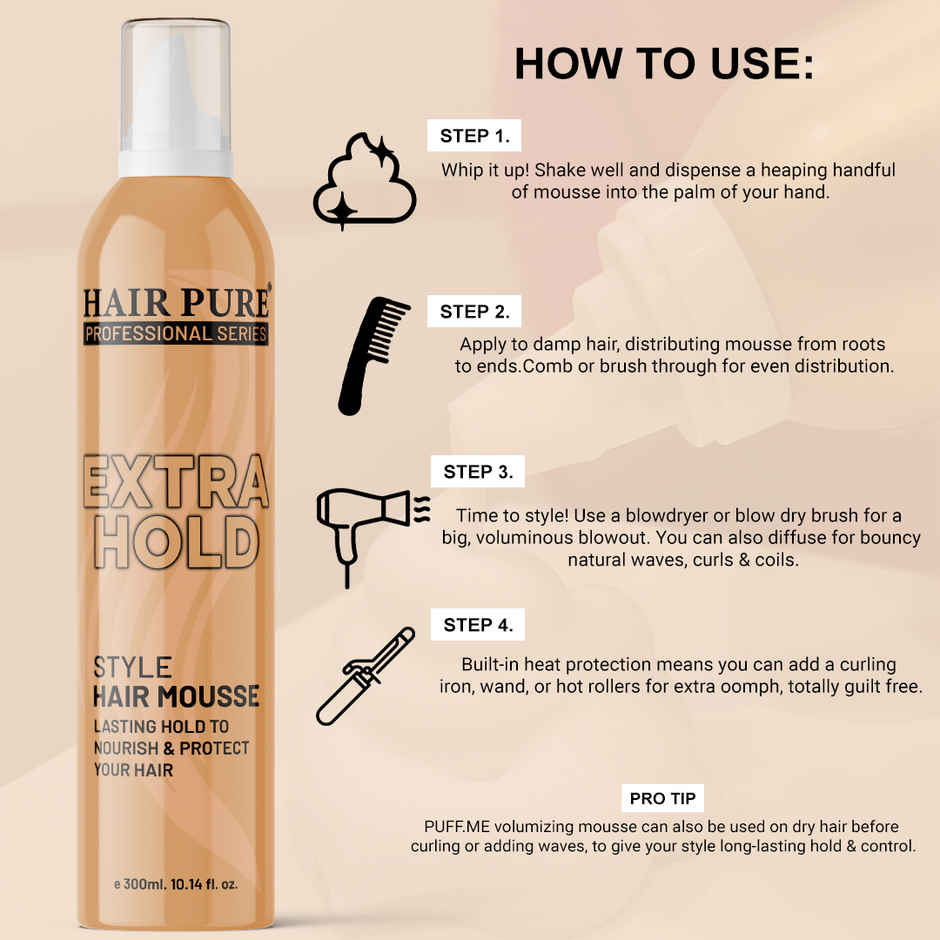 Hair Pure Hair Mousse Extra Hold