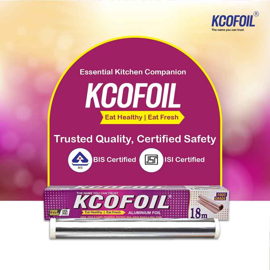 Kcofoil 18 m Aluminium Foil for Food Wrapping