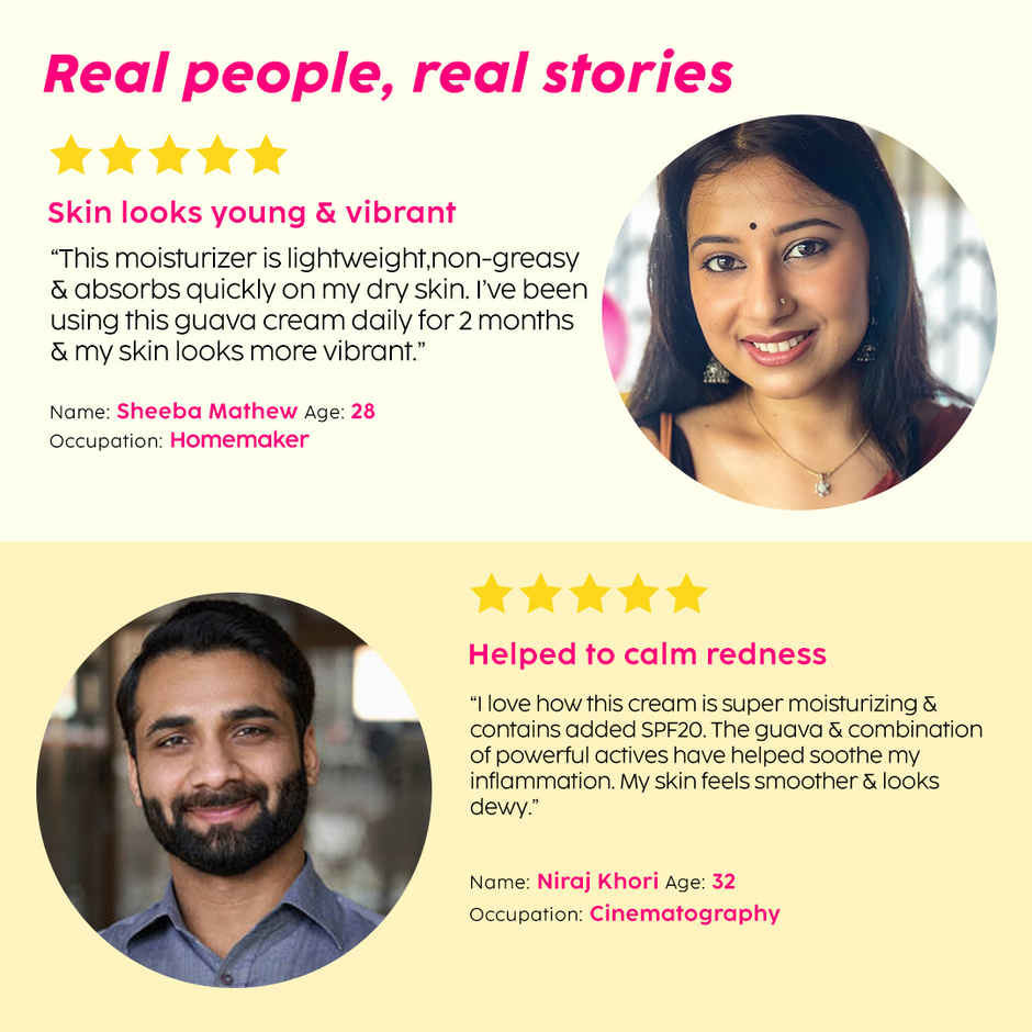 Plix Guava Glow Smoothie Moisturizer For Brighter Skin With Vitamin C & ALA, Promotes Hydration