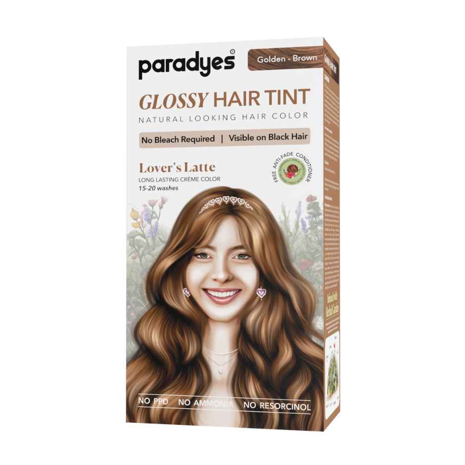 Paradyes No Bleach Lover's Latte Glossy Hair Tint, Ammonia|free Hair Color for Natural Black Hair