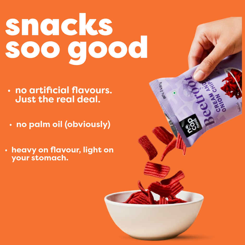 Nocap Beetroot Cream & Onion Chips