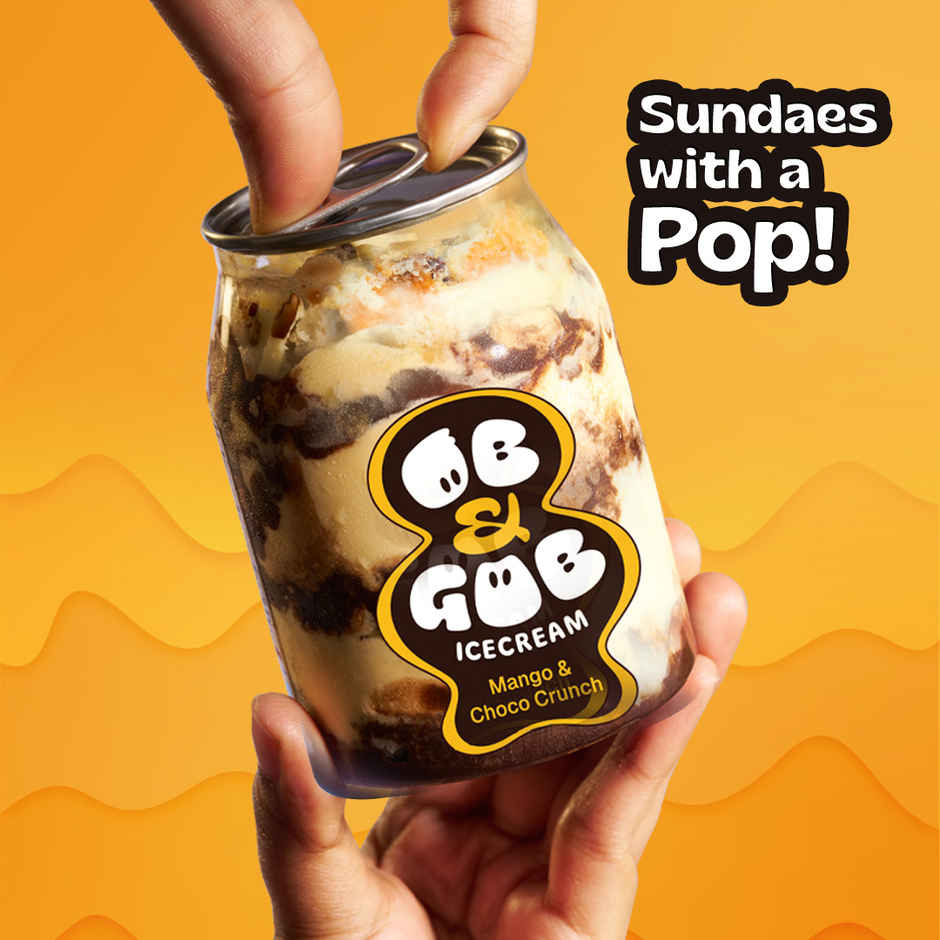 OB & GOB Mango & Choco Crunch Ice Cream Sundae