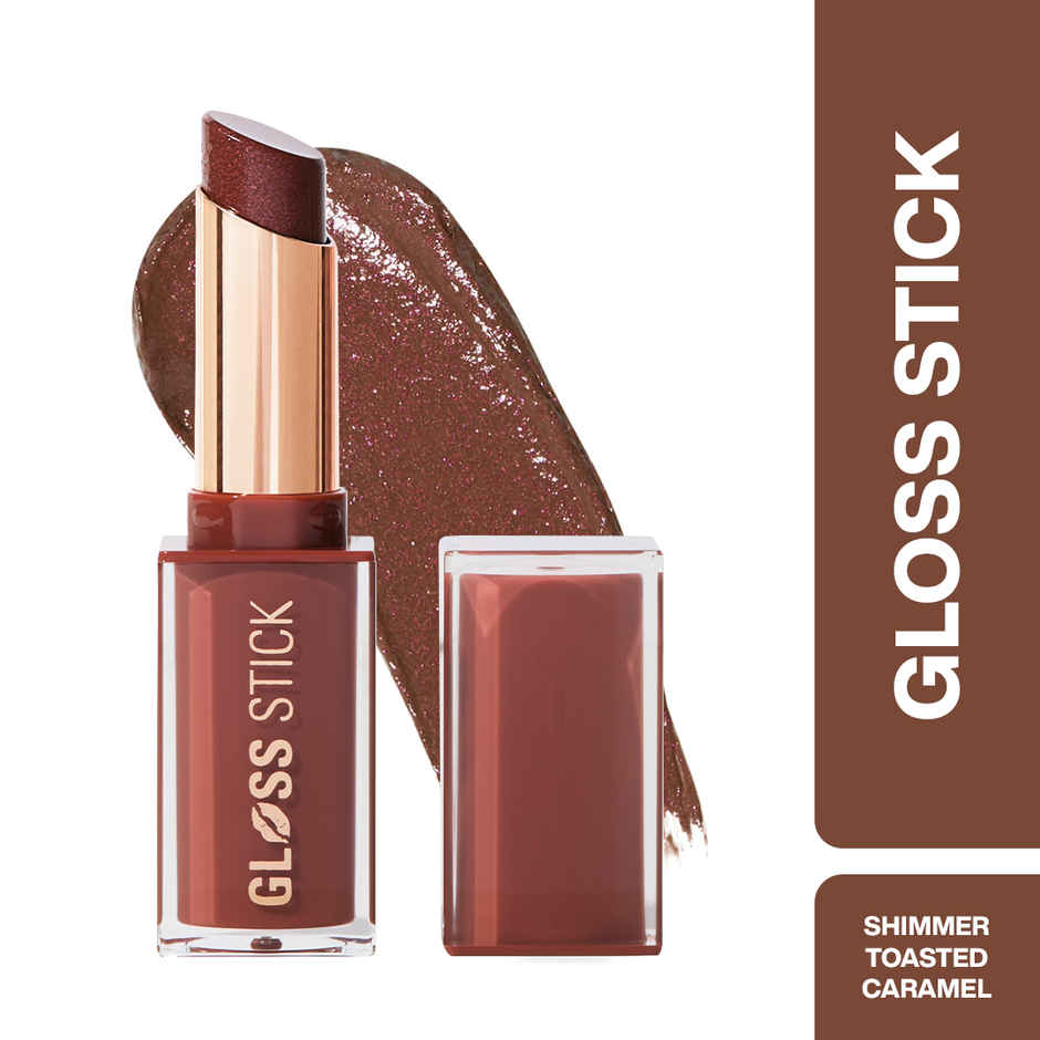 Makeup Revolution Pout Lip Gloss Lipstick | Shimmer Toasted Caramel