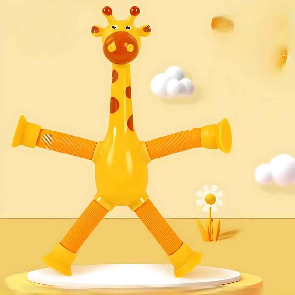 Storio Telescopic Suction Cup Pop Tube Toy For Kids | Pull String Travel Toy