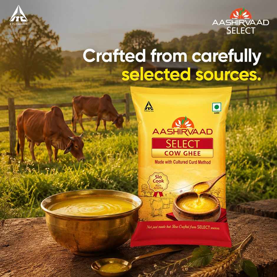 Aashirvaad Pure Cow Ghee | Pouch | Rich Aroma