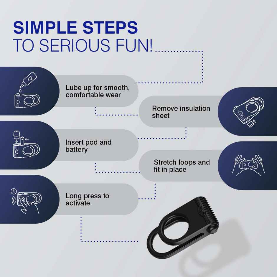 Skore Thrills Dual Strap Vibrating Ring | Compact & Convenient
