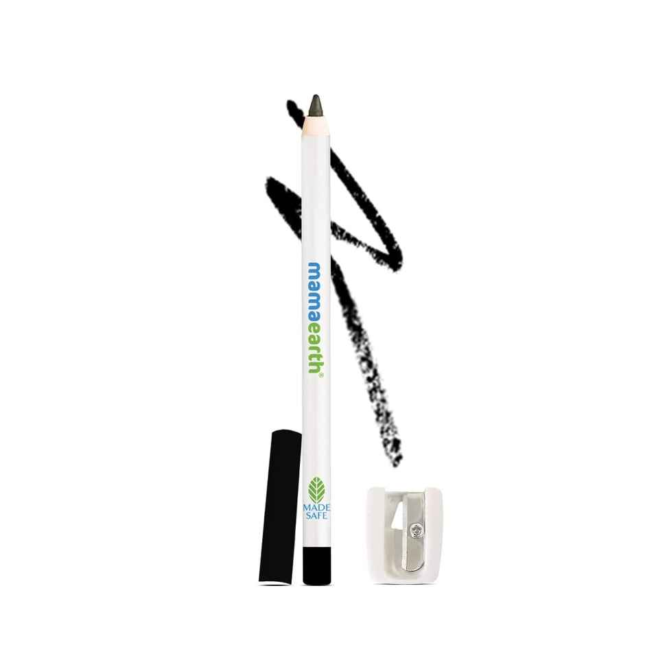 Mamaearth Charcoal Black Long Stay Kohl Pencil Kajal Black Waterproof With Castor Oil & Chamomile