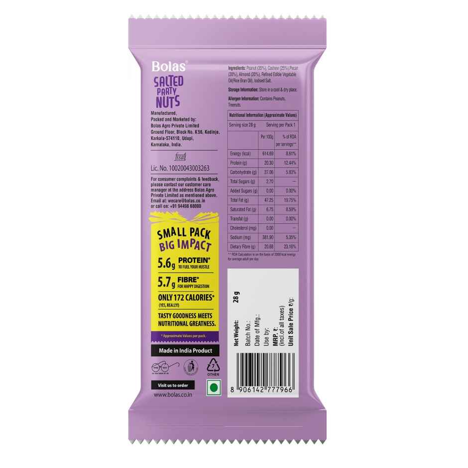 Bolas Salted Party Nut Mix | Roasted Party Mix