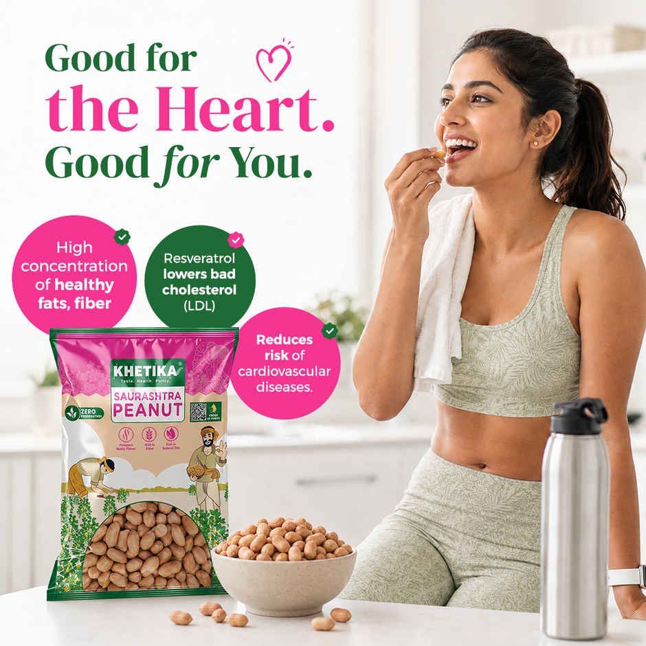 Khetika Premium Raw Peanuts | Groundnut | Fit for Fasting | Rich in Protein & Fiber