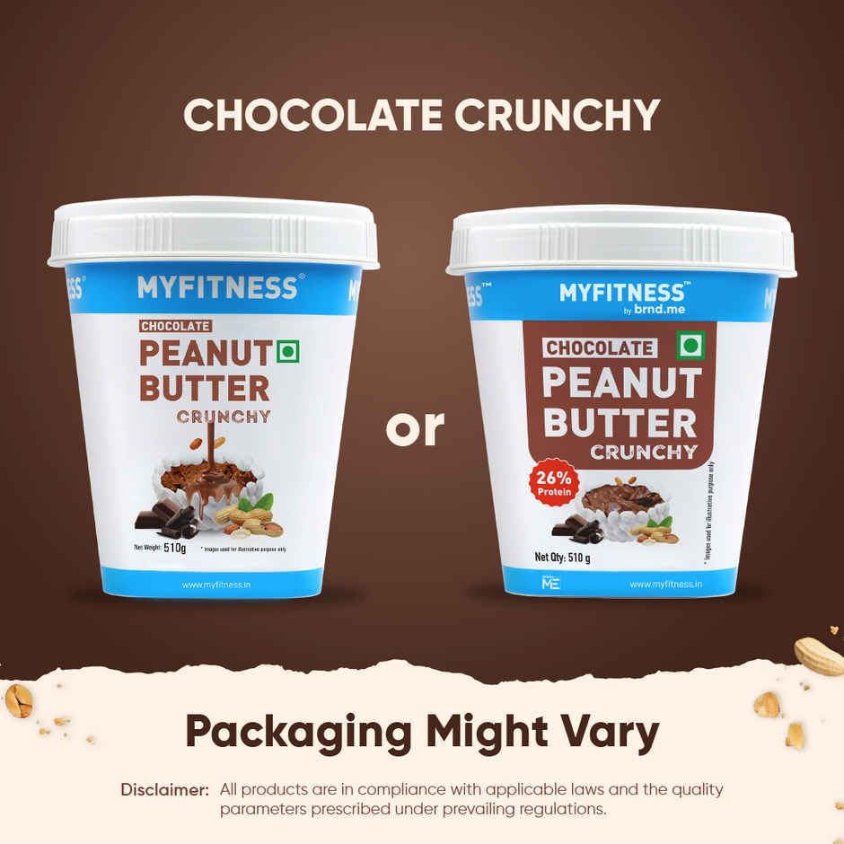 MyFitness 26g High Protein Chocolate Peanut Butter Spread - Crunchy