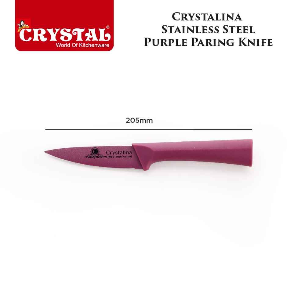 Crystal Crystalina Stainless Steel Paring Knife (Colour May Vary)