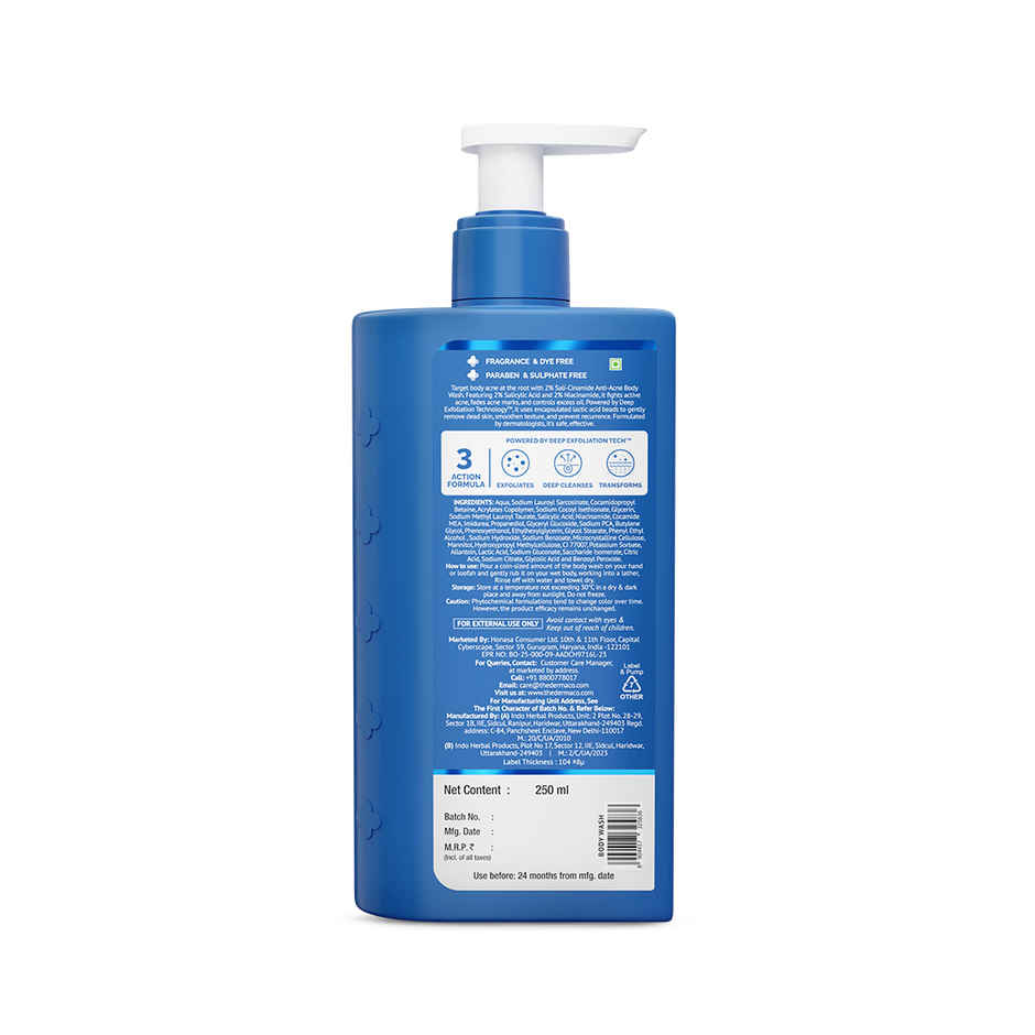 The Derma Co 2% Sali-Cinamide Anti-Acne Body Wash