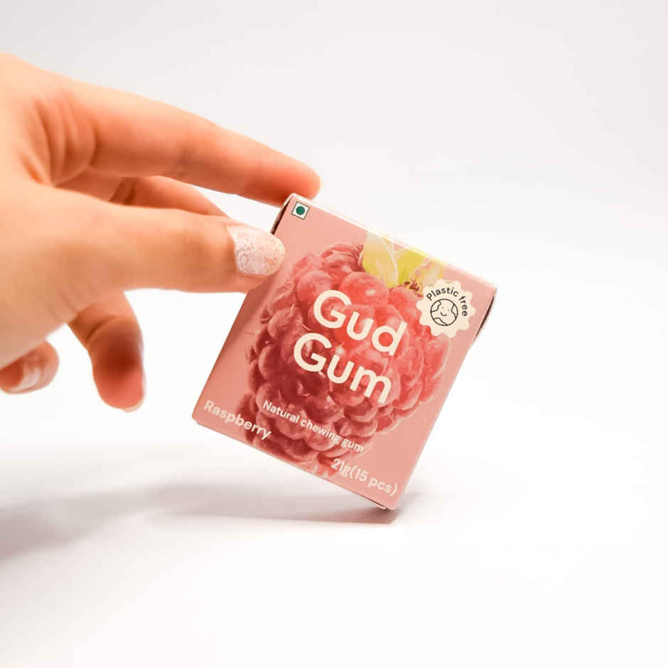 Gud Gum Raspberry Natural Chewing Gum