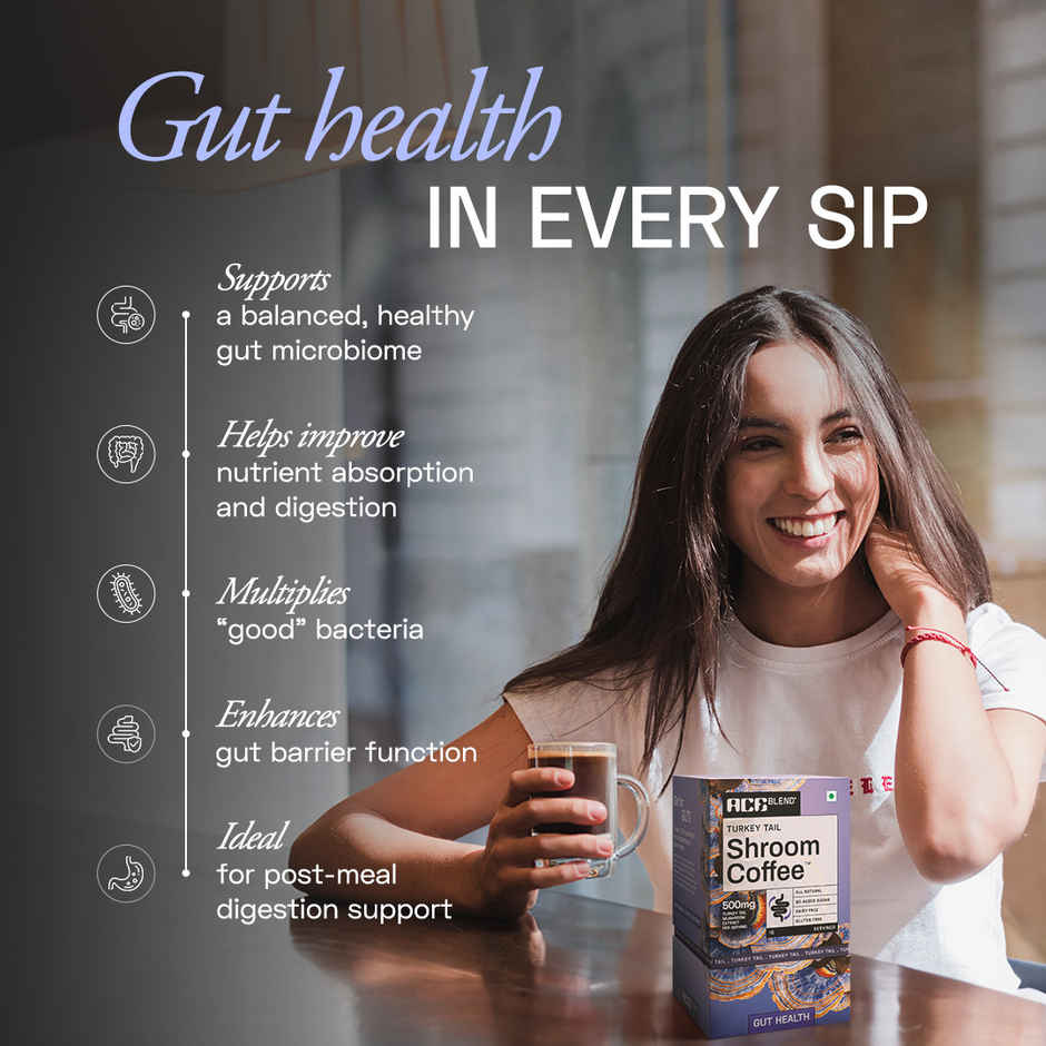 Ace Blend Turkey Tail Shroom Medium Roast Organic Coffee Premix