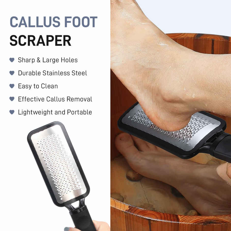 Gleva Callus Foot Scrubber Pedicure Kit for Dead Skin & Cracked Heel Removal Foot Spa For Women Men
