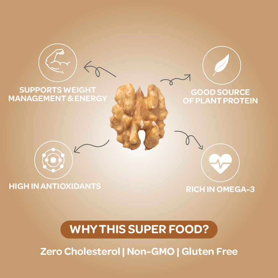 Bazana Crunchy California Walnut | Omega-3 rich | Brain & Heart Wellness