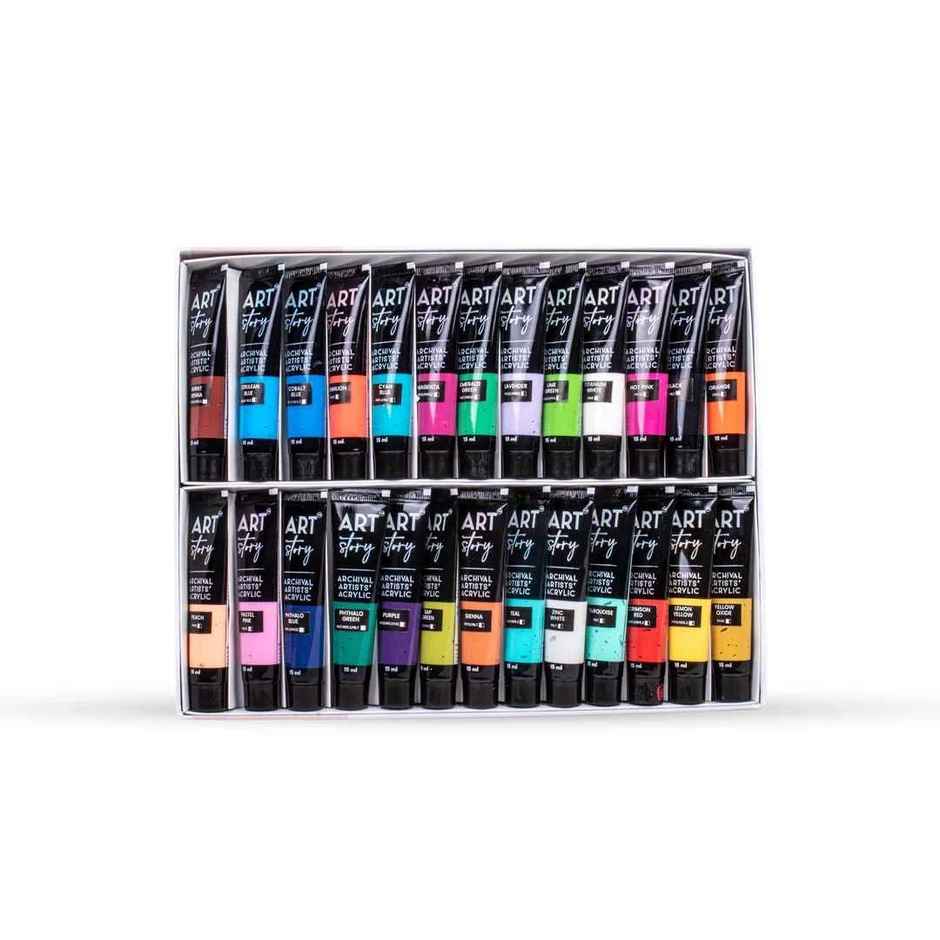 Itsy Bitsy Artists Acrylic Colour Set 26 Colors x 15 ml Each