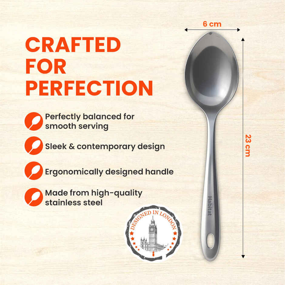 Habitat Basic Smart Newport 9 Inch - Pan shaped serving spoon