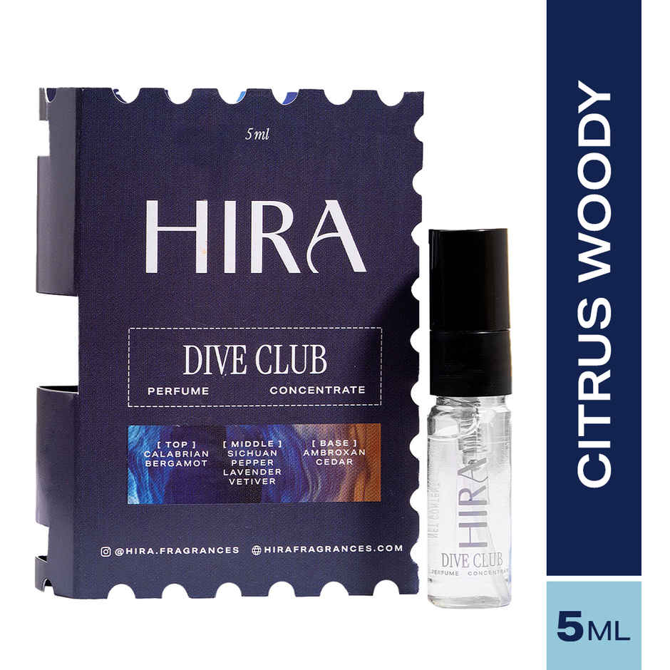 HIRA Dive Club Eau De Perfume | Mini | For Man | Woody, Musky & Spicy Notes