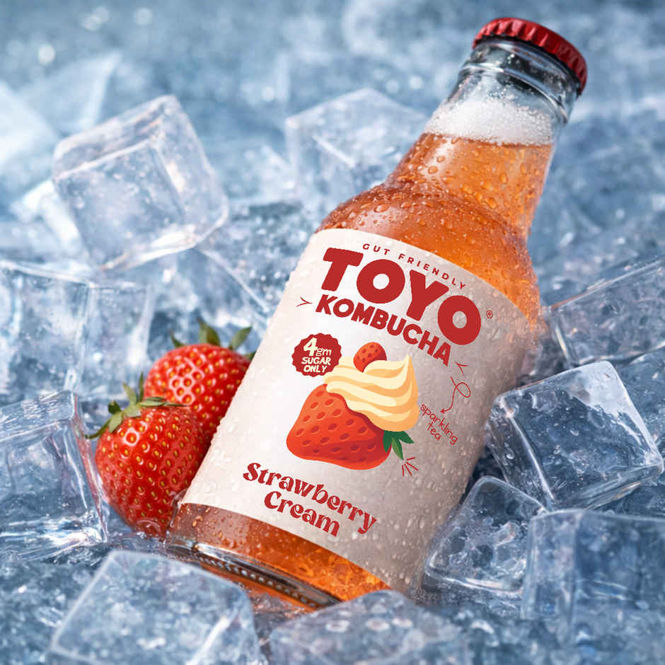 Toyo Kombucha Low Sugar Strawberry Cream