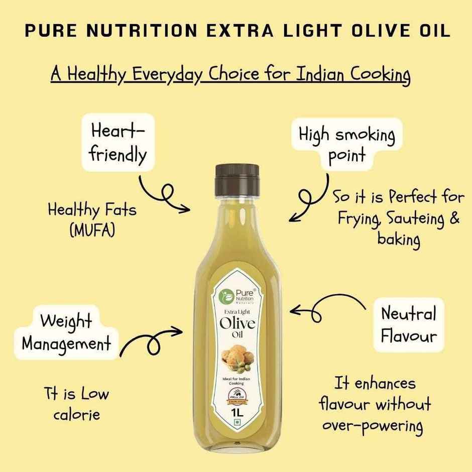 Pure Nutrition Olive Oil Extra Light | Refined | Frying | Baking & Daily Use