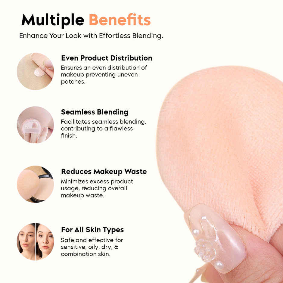 Multibrite Washable Powder Puff Soft Face Makeup Sponge | Loose Powder Foundation Sponges Set