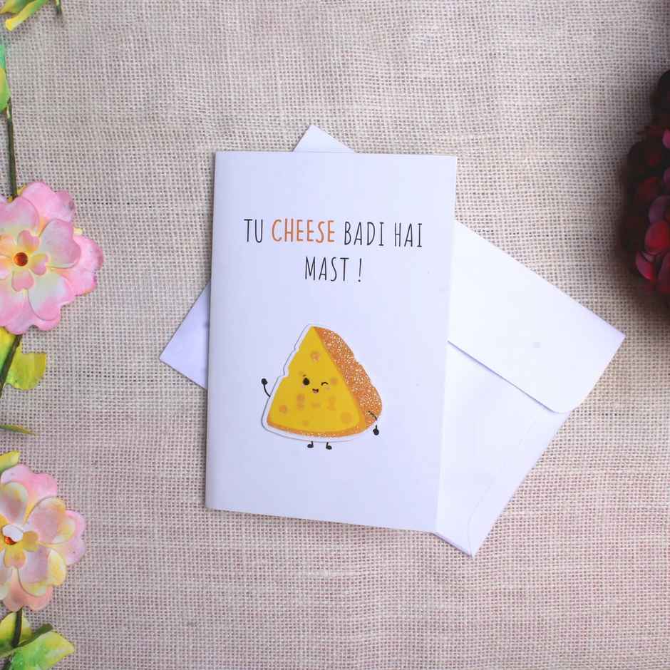 Itsy Bitsy Greeting Card & Envelope Mast Cheese 4 x 6 Inch 2 Pc Pb Lb