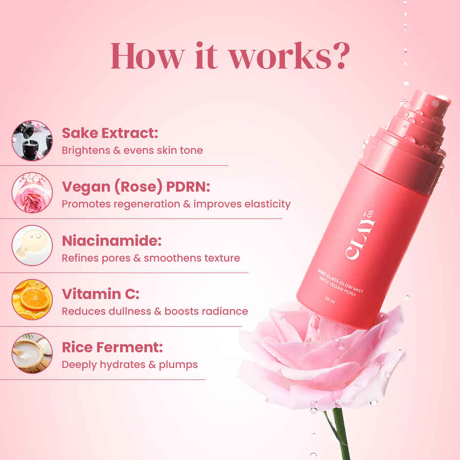 Clayco Sake Glass Glow Mist with Vegan PDRN