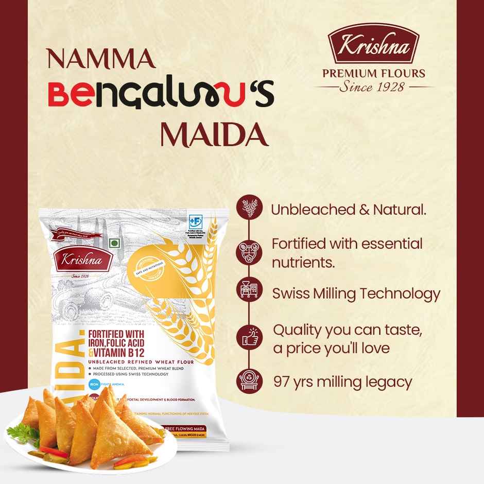Krishna Fortified & Unbleached Maida
