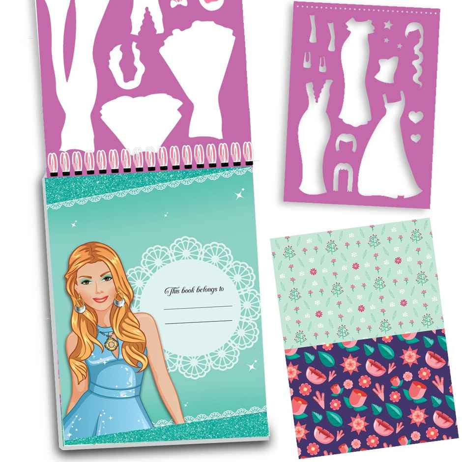 Style Studio Fashion Sketch Activity Book | Sticker Sheets, Stencil Sheets & Sketch Pages