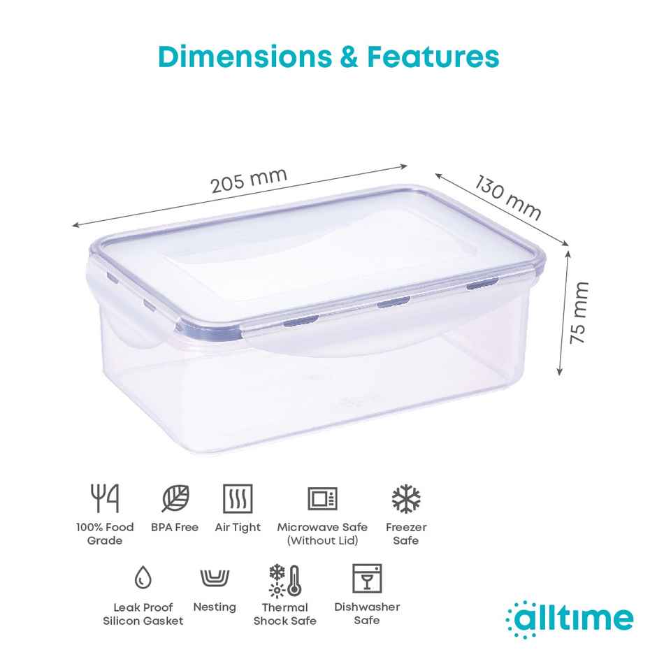 Buy All Time Plastic Lock And Safe Storage Containers | 1200 ml ...