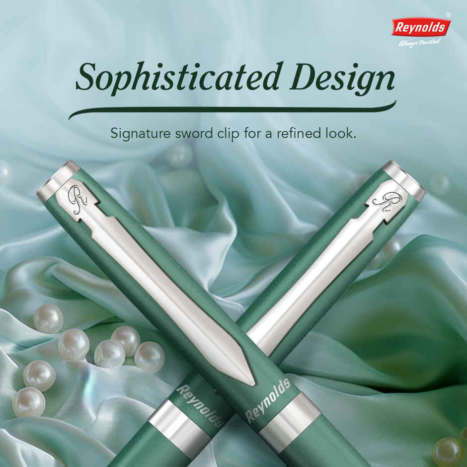 Reynolds Premium Metal Pen With Twist Mechanism, Iconic Elite Teal (Blue Pen)
