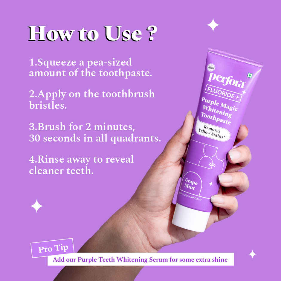 Perfora Fluoride+ Purple Magic Whitening Toothpaste