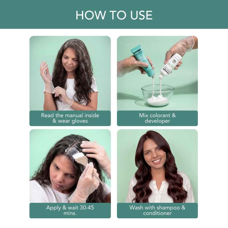 Paradyes Mini Timeless Hair Tint Free of Ammonia, PDD, Resorcinol Hair Color | Black Cherry  3.6