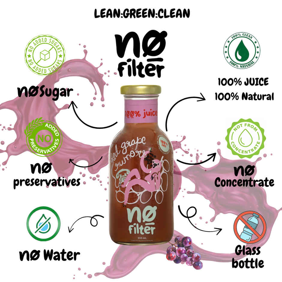 No filter Real Red Grape Juice