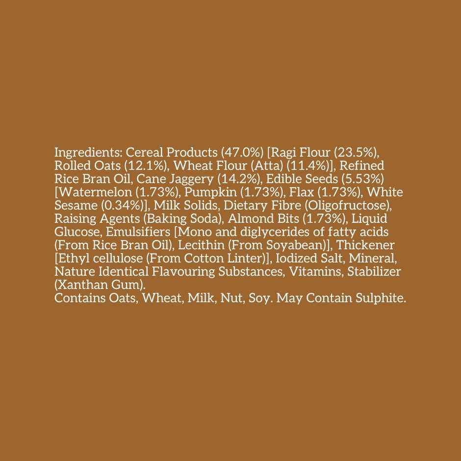 Right Shift Jaggery Ragi 0% Maida Cookies | 0% Refined Sugar | With Nuts and Seeds