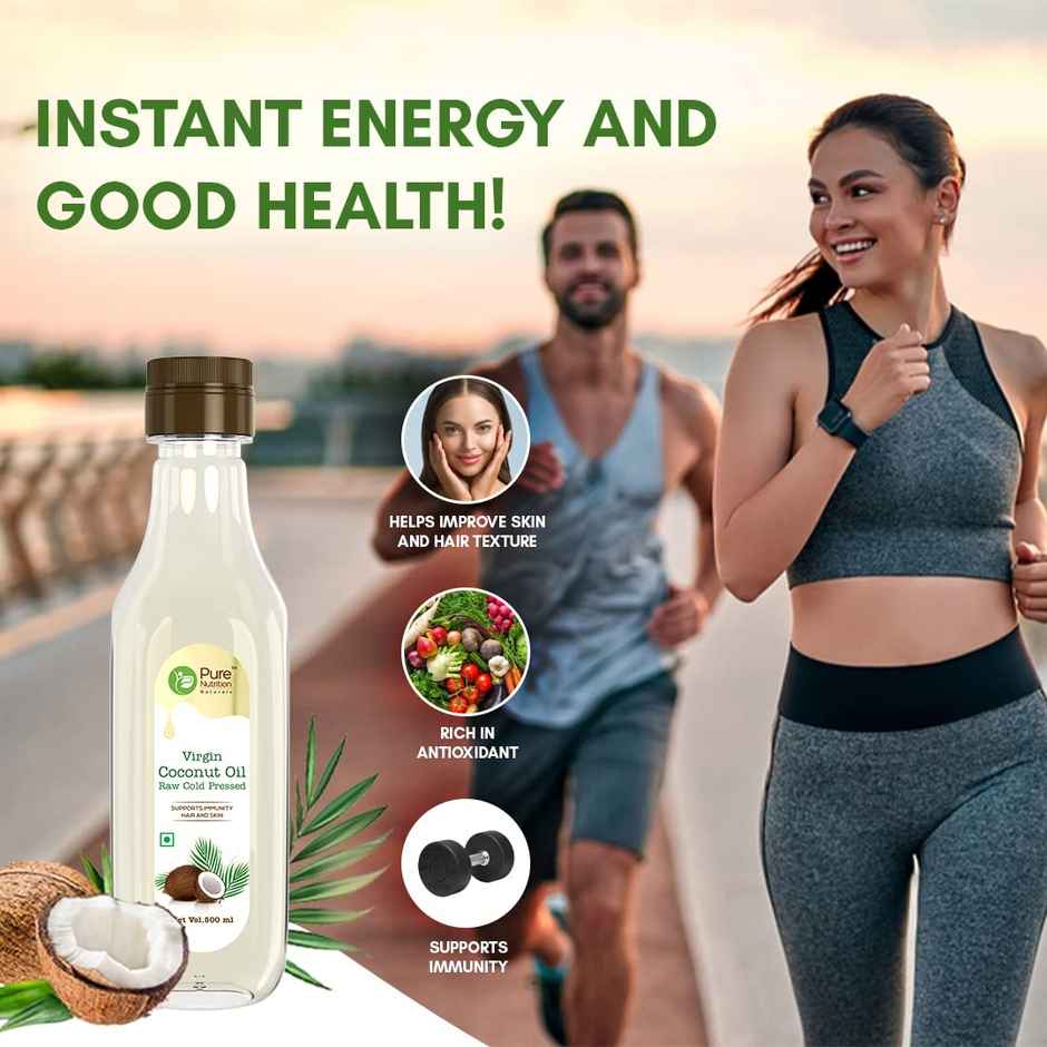 Pure Nutrition Virgin Coconut Oil | Cold Pressed, A1 Grade Coconut Milk, 100% Pure & Unrefined