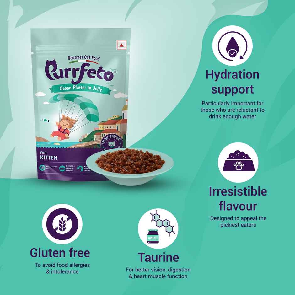Purfetto Wet Cat food Oceanfish recipe in Jelly | Kittens