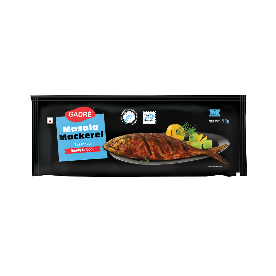 Gadre Masala Mackerel | Konkan Style | Frozen Marinated Whole Fish | Ready To Cook Seafood