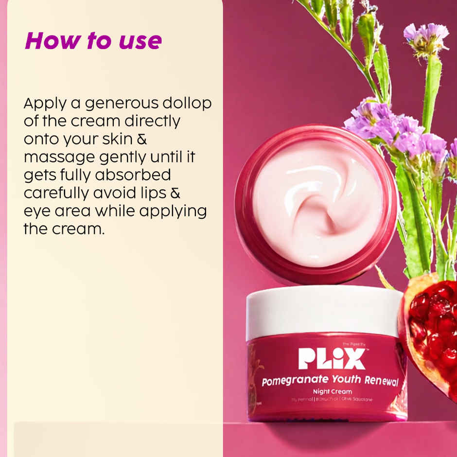 Plix Pomegranate Retinol Cream for Fine Lines & Wrinkles | Retinol, Bakuchi Oil & Pentavitin