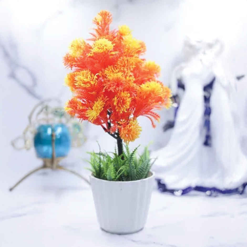 BAY6 Artificial Bonsai Fern Flower with Pot