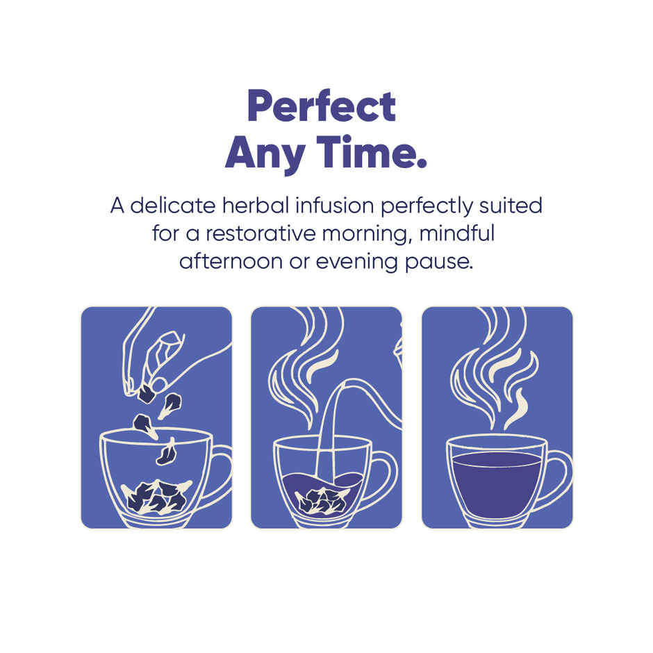 Tencha Butterfly Pea Flower Caffeine-Free Blue Tea Herbal Infusion