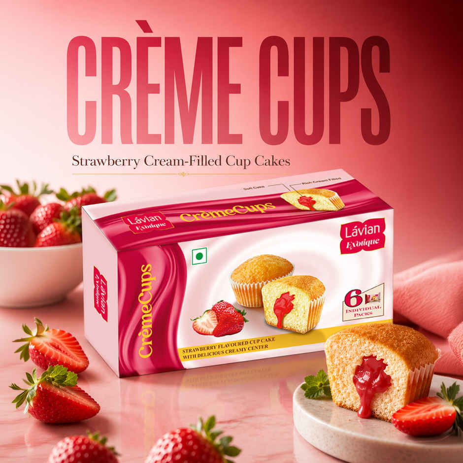 Lavian Exotique Creme Cups Strawberry | Dessert Delight| Combo