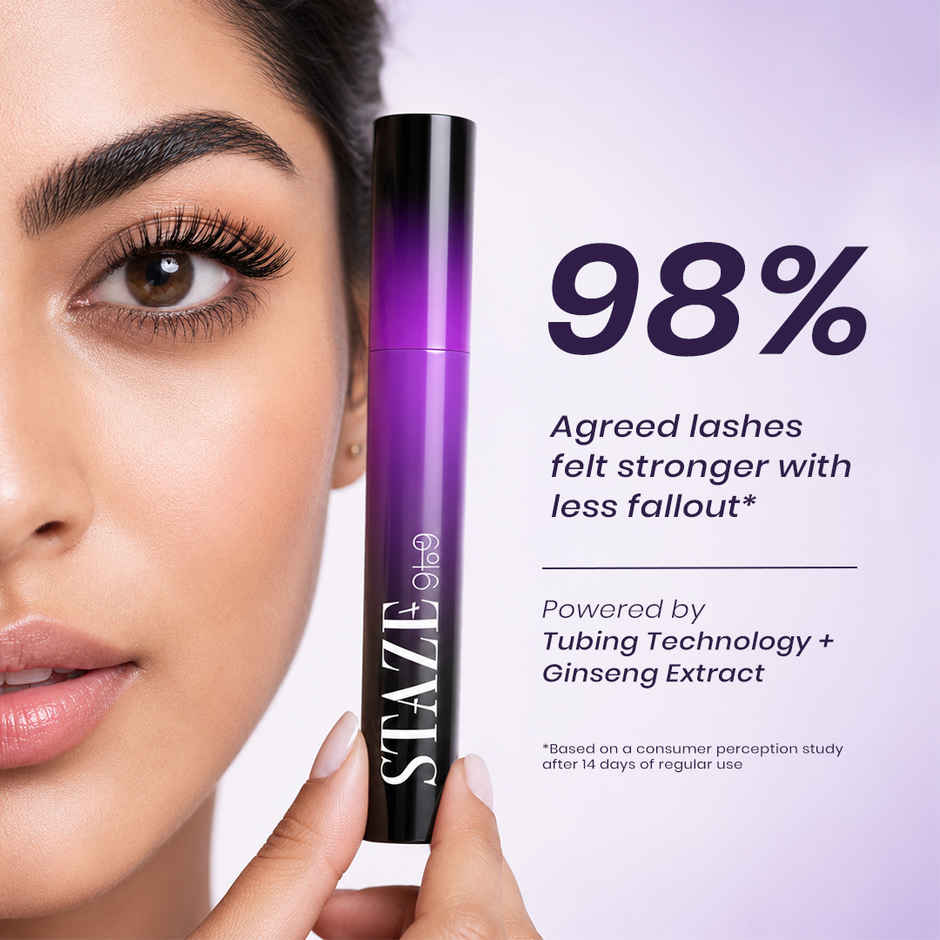 Staze All Eyes On You Volumizing & Lengthening Tubing Mascara|Blackest Black | 5ml