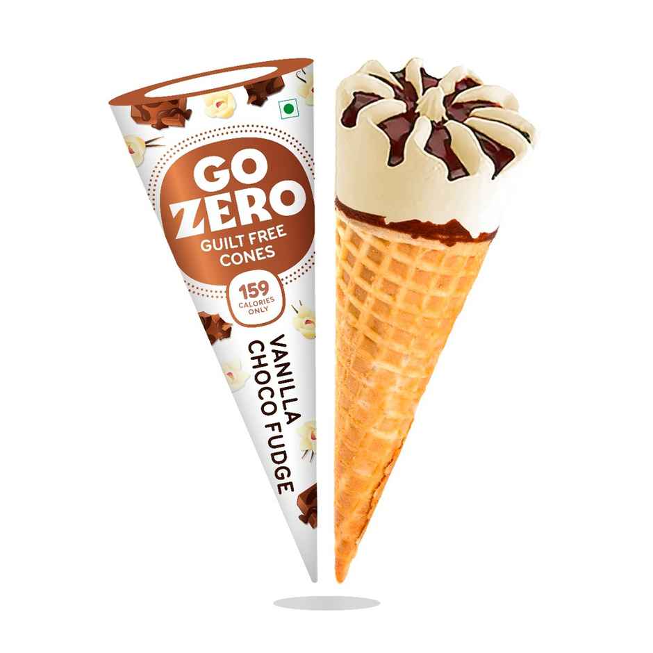 Go Zero Vanilla Choco Fudge Guilt Free Ice Cream Cone Combo