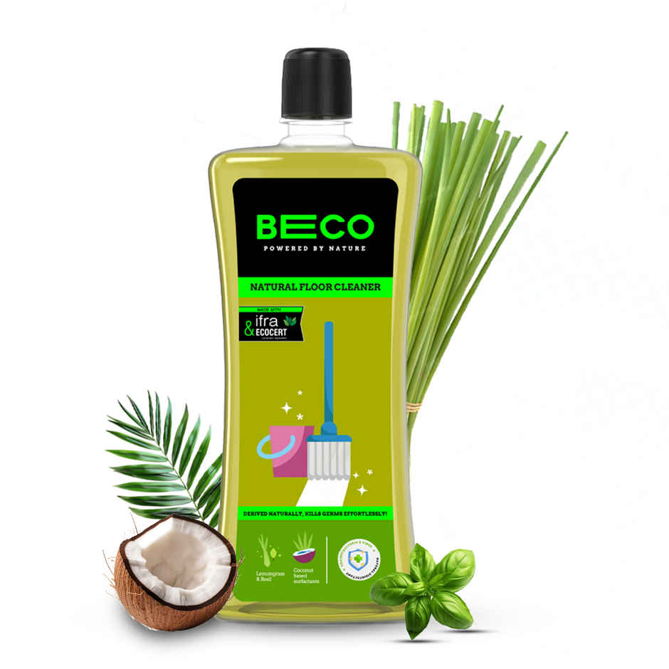 Beco Top Load Laundry Detergent Liquid (960ml) & Beco Natural Floor Cleaner Liquid (1L) Combo