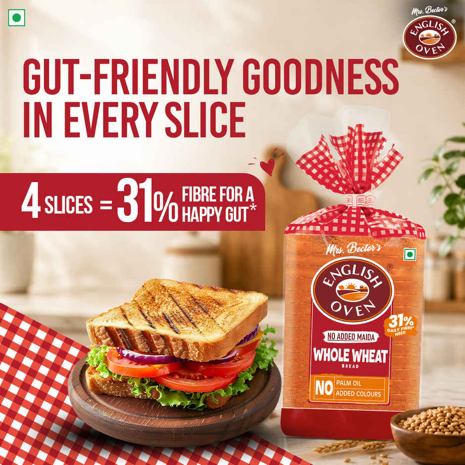 English Oven Zero Maida Whole Wheat Bread | High Fibre